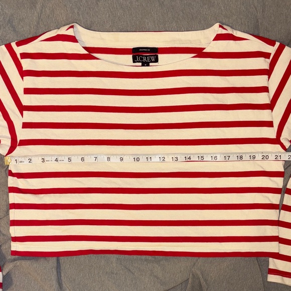 J. Crew Cropped boatneck T-shirt in mariner cotton - Picture 5 of 6